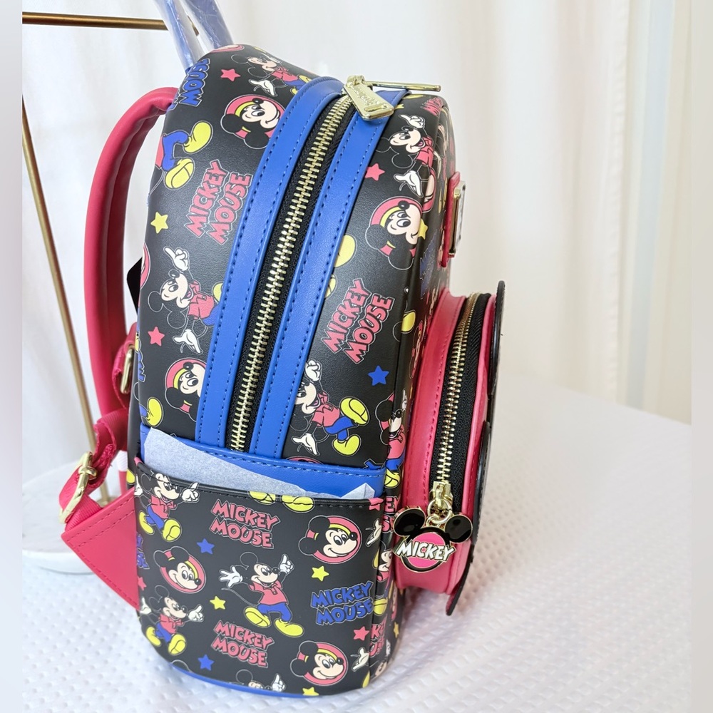 NWT LOUNGEFLY Disney Mickey Mouse Kids Backpack - Picture 3 of 8